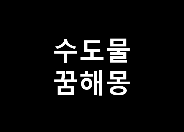 수도물꿈해몽: 삶의 정화가 필요한 순간일까